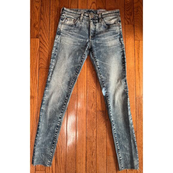 AG Adriano Goldschmied The Legging Ankle Jeans – Light Wash Raw Hem - SIZE 26 - Picture 5 of 12
